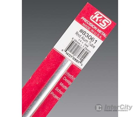 K&S Metals 83061 1/4 X.049 Round Aluminum Tube (1/Pk) Brass & Metal