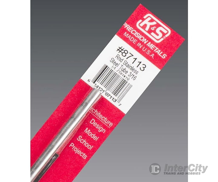 K&S Metals 87113 3/16 Round Tube Stainless Steel Brass & Metal