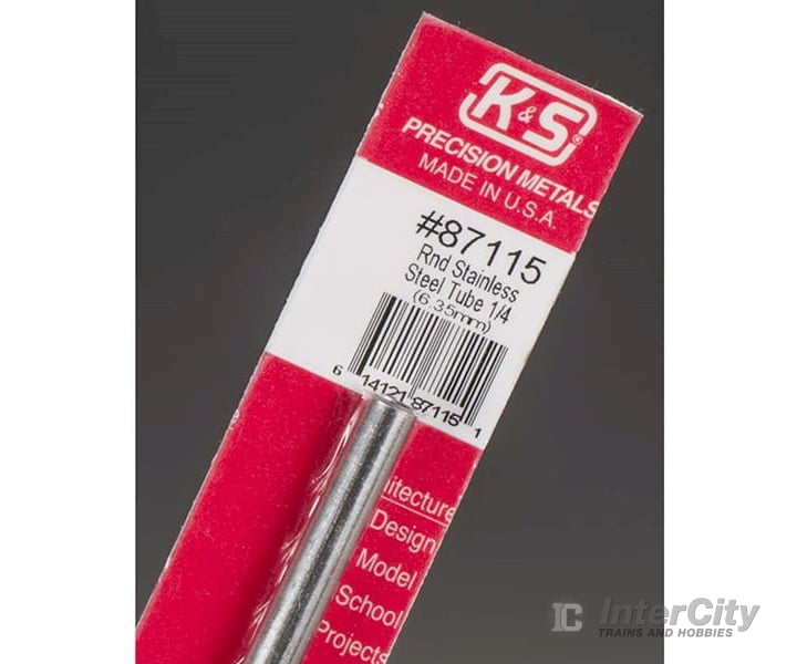 K&S Metals 87115 1/4 Round Tube Stainless Steel Brass & Metal