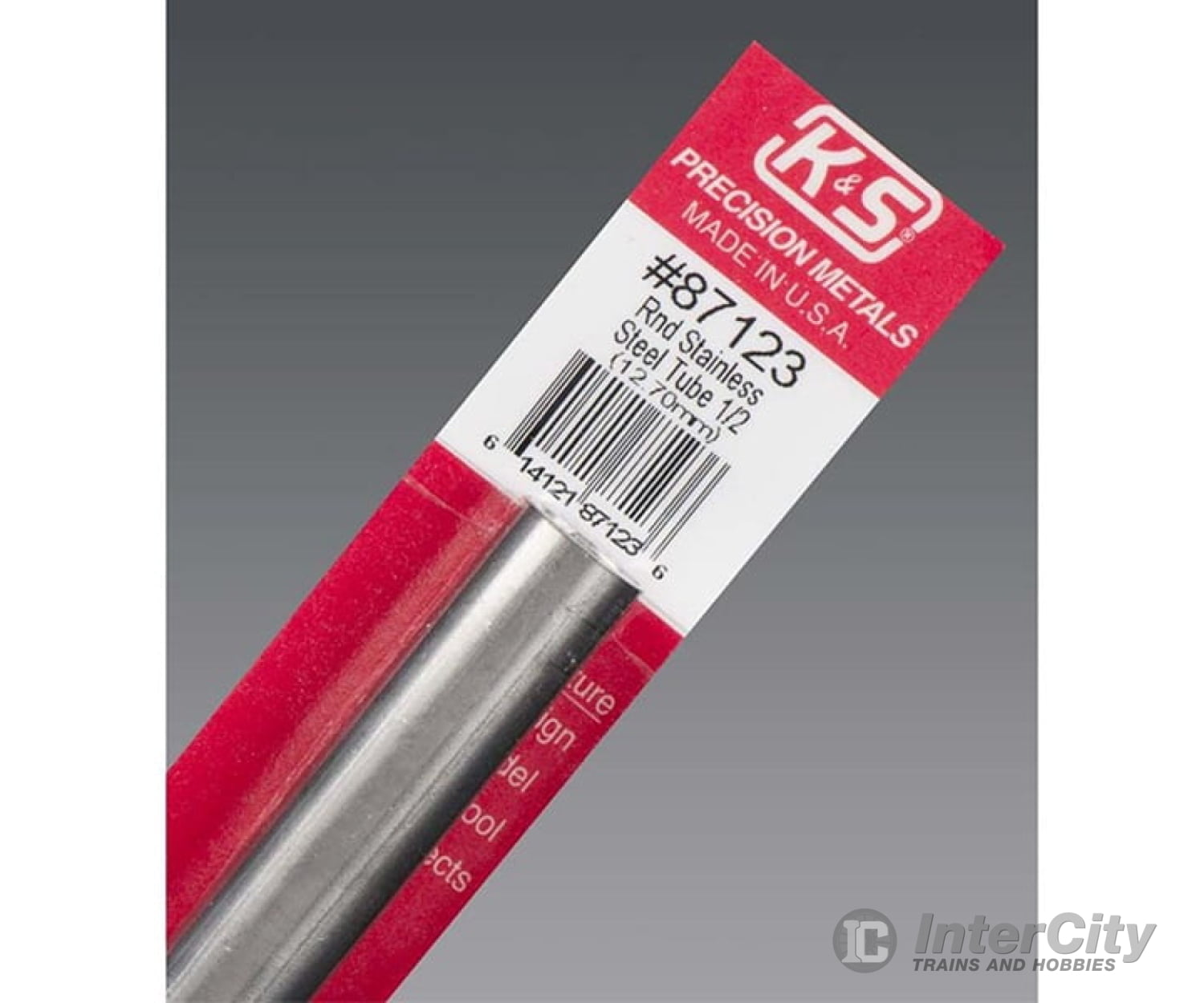 K&S Metals 87123 1/2 Round Tube Stainless Steel Brass & Metal