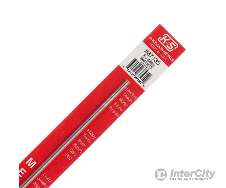 K&S Metals 87135 1/8 Round Rod Stainless Steel Brass & Metal