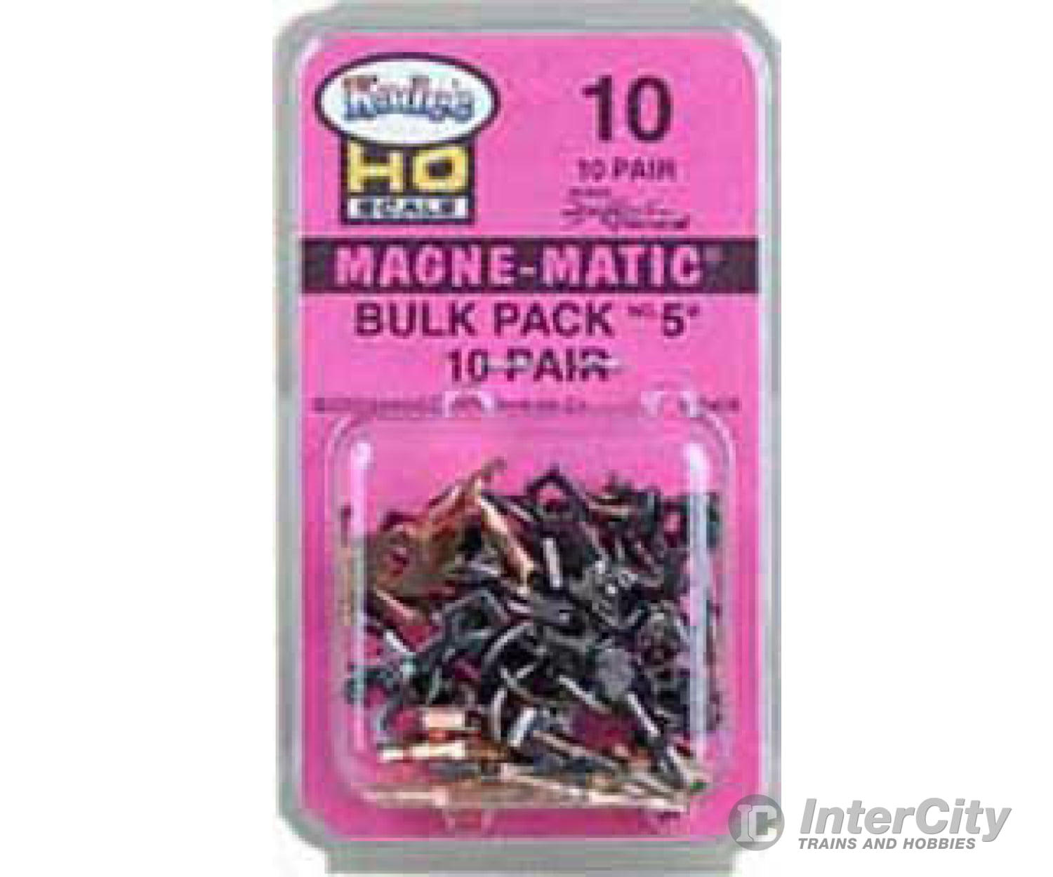 Kadee 10 #10 Bulk Pack No.5(R) Knuckle Couplers -- No Draft Gear Boxes - 10 Pairs - Default Title (CH-380-10)
