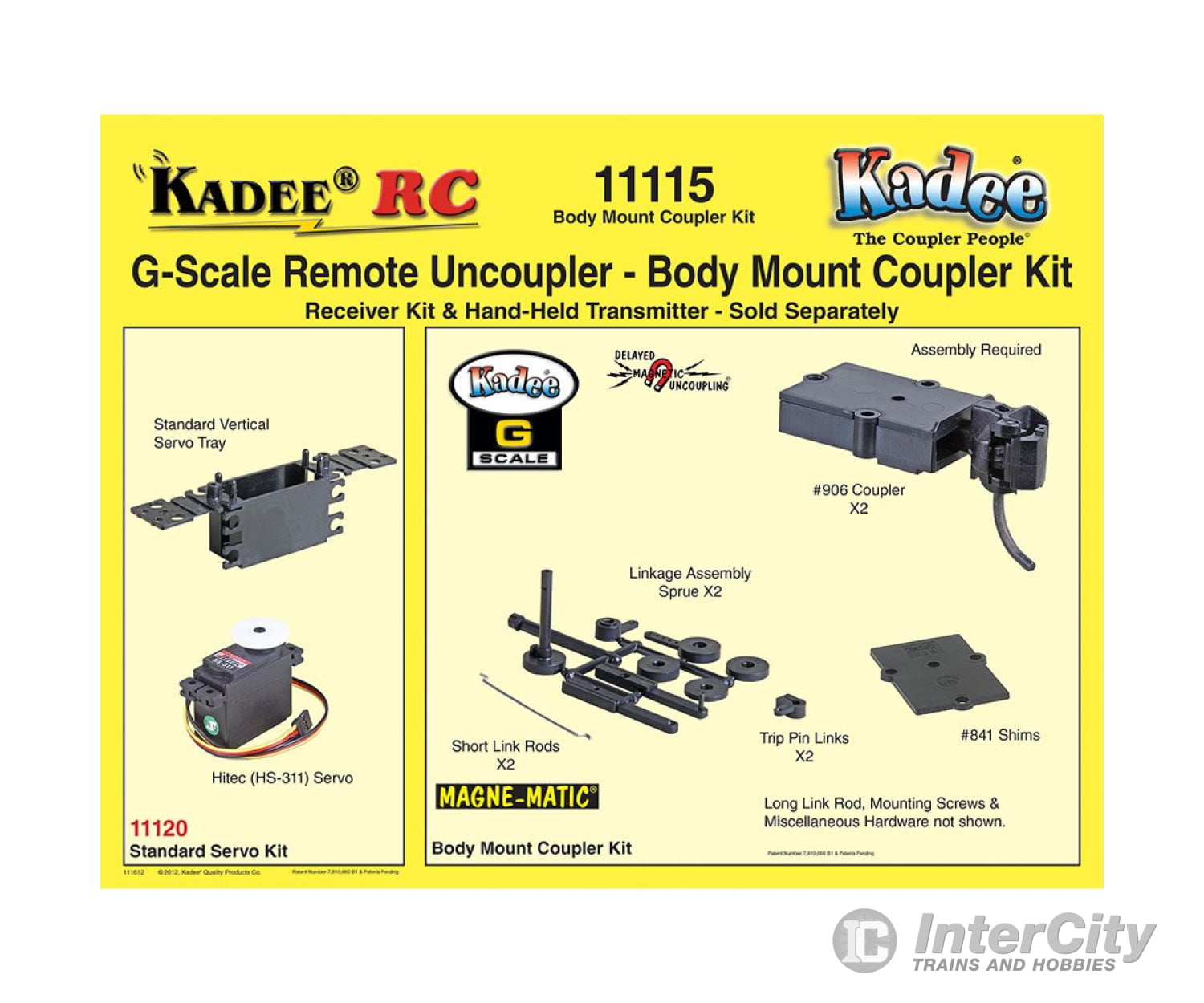 Kadee 11115 Body Mount Coupler Kit - Kadee(R) Rc Remote Uncoupling System Couplers & Trucks