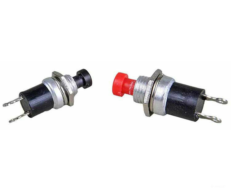 Kadee 163 Single Pole Single Throw Push Button Control Panel Switches - Quickie -- 2 Each Black (Normally Closed) & Red (Normally Open) - Default Title (CH-380-163)