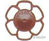Kadee 2034 Champion Peacock Type Brake Wheels pkg(8) -- Red Oxide - Default Title (IC-380-2034)