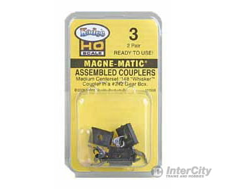 Kadee 3 #3 Assembled #148 Whisker(R) Metal Couplers -- Medium (9/32") Centerset Shank - Default Title (IC-380-3)