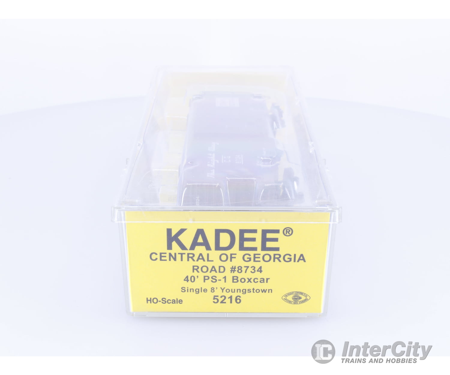 Kadee 5216 HO 40’ PS-1 Boxcar 8’ Door Central of Georgia 8734 Freight Cars