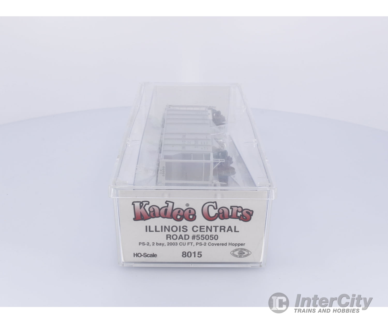 Kadee 8015 HO PS-2 2 Bay 2003 CU FT Covered Hopper Illinois Central (IC) 55050 Freight Cars