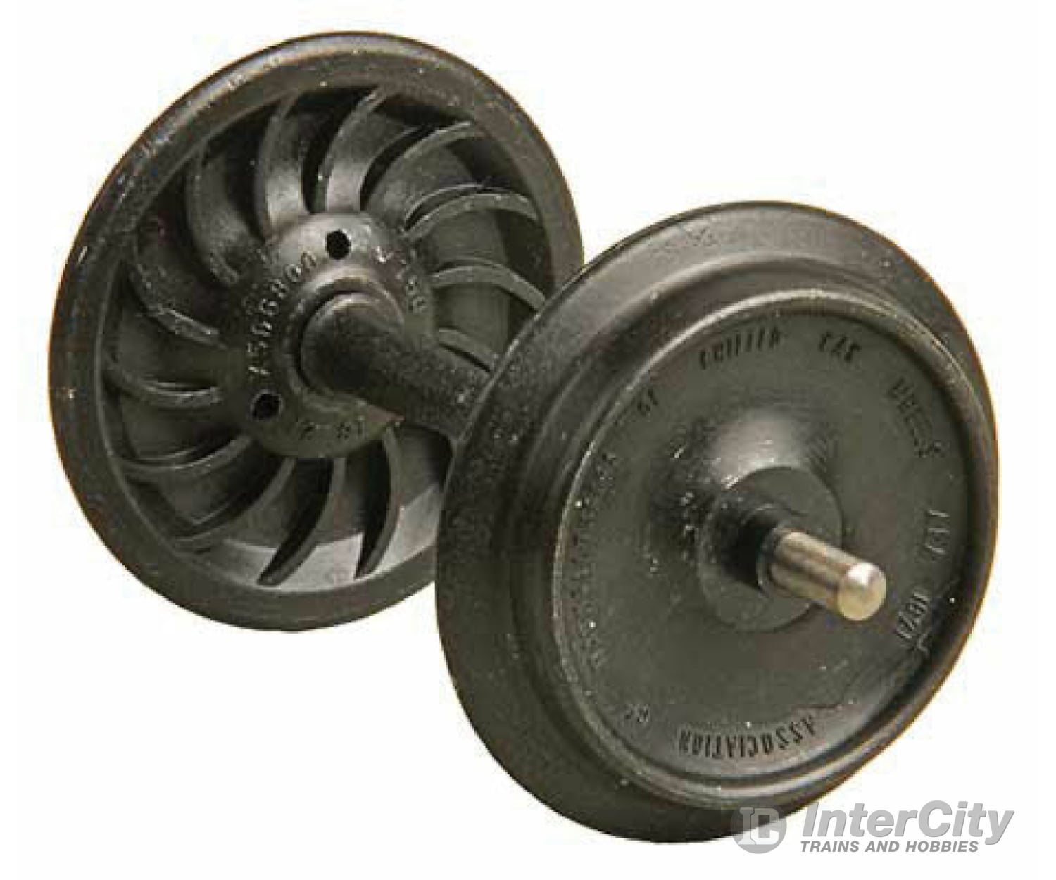 Kadee 961 Ribbed-Back Metal Wheelsets -- 33" Diameter for 1/29 Scale or 36" for 1/32 (#1) Scale (black) 1 Set - Default Title (IC-380-961)