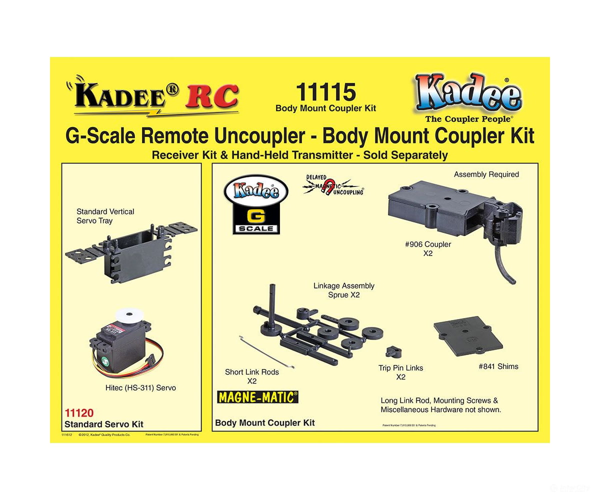 Kadee 11115 Body Mount Coupler Kit - Kadee(R) Rc Remote Uncoupling System Couplers & Trucks