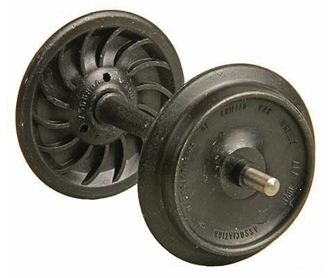 Kadee 961 Ribbed-Back Metal Wheelsets -- 33" Diameter for 1/29 Scale or 36" for 1/32 (#1) Scale (black) 1 Set - Default Title (IC-380-961)