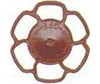 Kadee 2034 Champion Peacock Type Brake Wheels pkg(8) -- Red Oxide - Default Title (IC-380-2034)