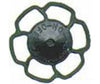 Kadee 2044 Champion Peacock Type Brake Wheels pkg(8) -- Black - Default Title (IC-380-2044)