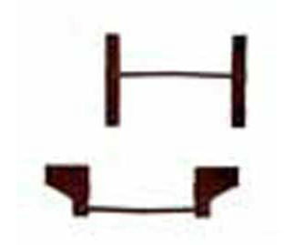 Kadee 2252 End Grab Irons -- Red Oxide 4 Pairs - Default Title (IC-380-2252)