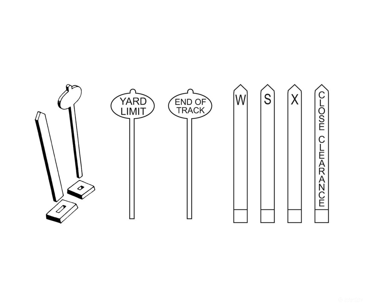 Kadee Ho 426 Whistle Post & Yard Limit Marker Signals Catenary
