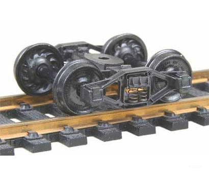 Kadee 511 Bettendorf T-Section Fully Sprung Metal Trucks -- Code 110 (.110") 33" Ribbed-Back RP-25 Wheels - 1 Pair - Default Title (CH-380-511)