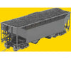 Kadee 7001 50-Ton AAR Standard Offset 2-Bay Open Hopper w/Wine Latches, Tube Card Holde -- Undecorated - Black - Default Title (CH-380-7001)