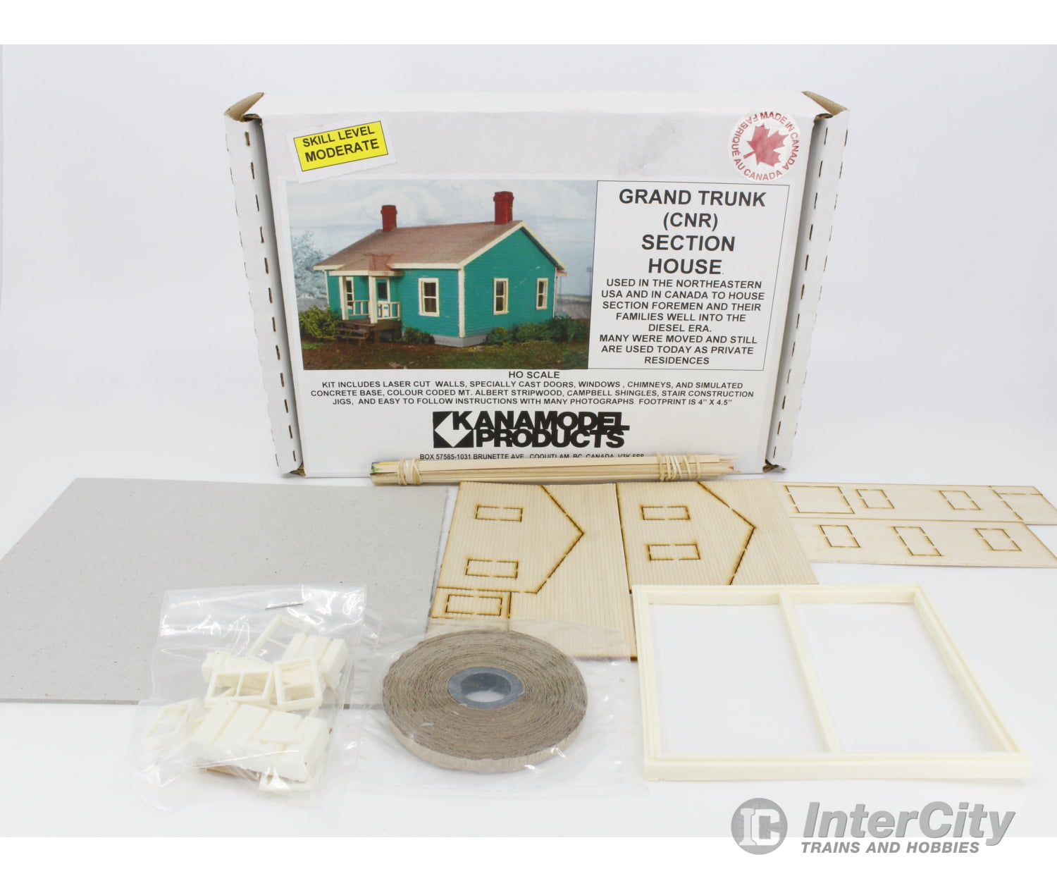 Kanamodel 1045 Ho Section House Kit Grand Trunk (Gt) Structures