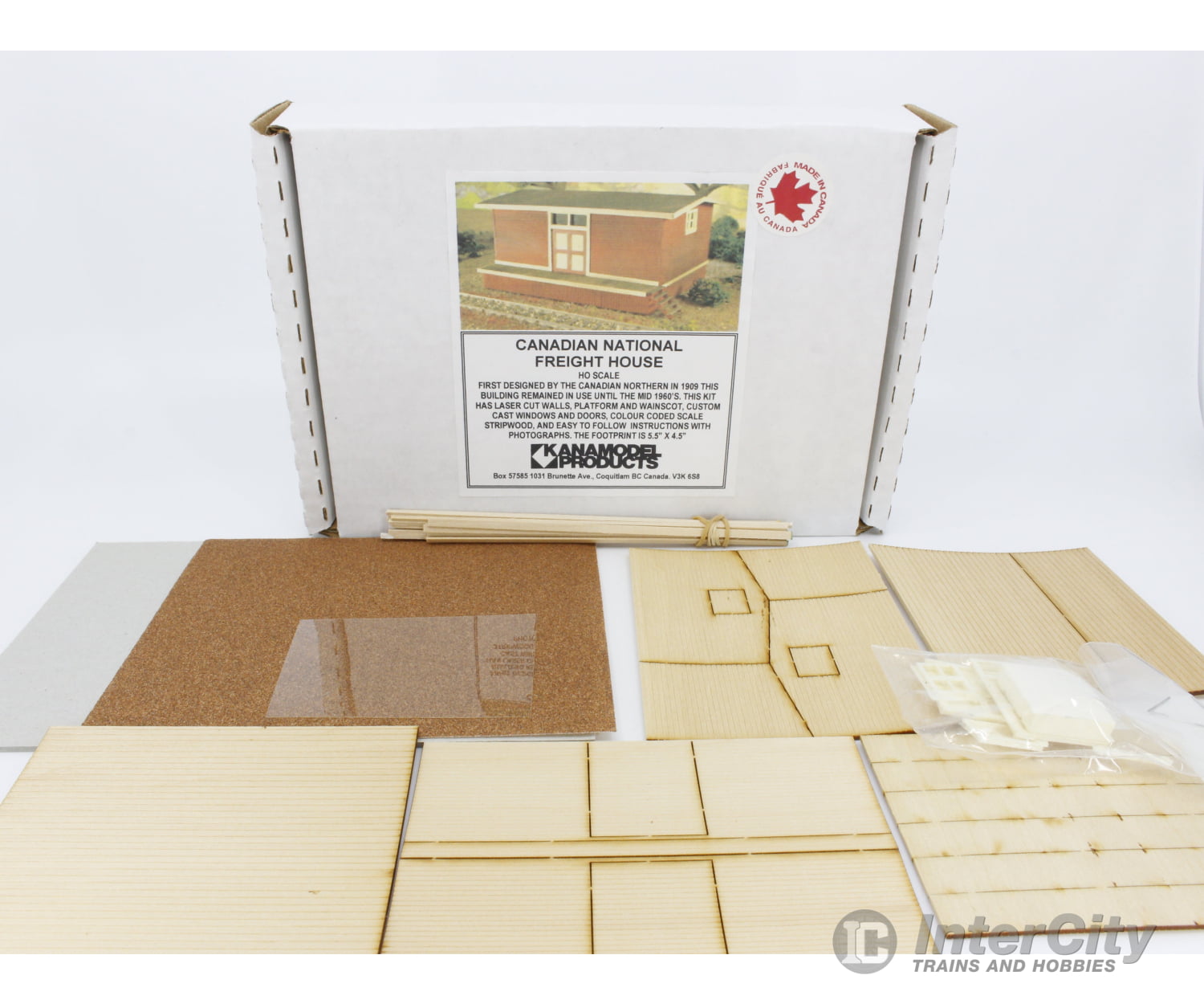 Kanamodel Products Inc. 1031 Ho Freight House Kit Canadian National (Cn) Structures