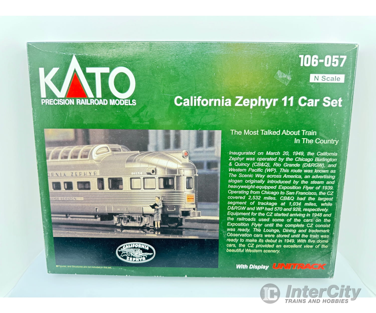 Kato 106-057 N California Zephyr 11 Car Set Starter & Train Sets