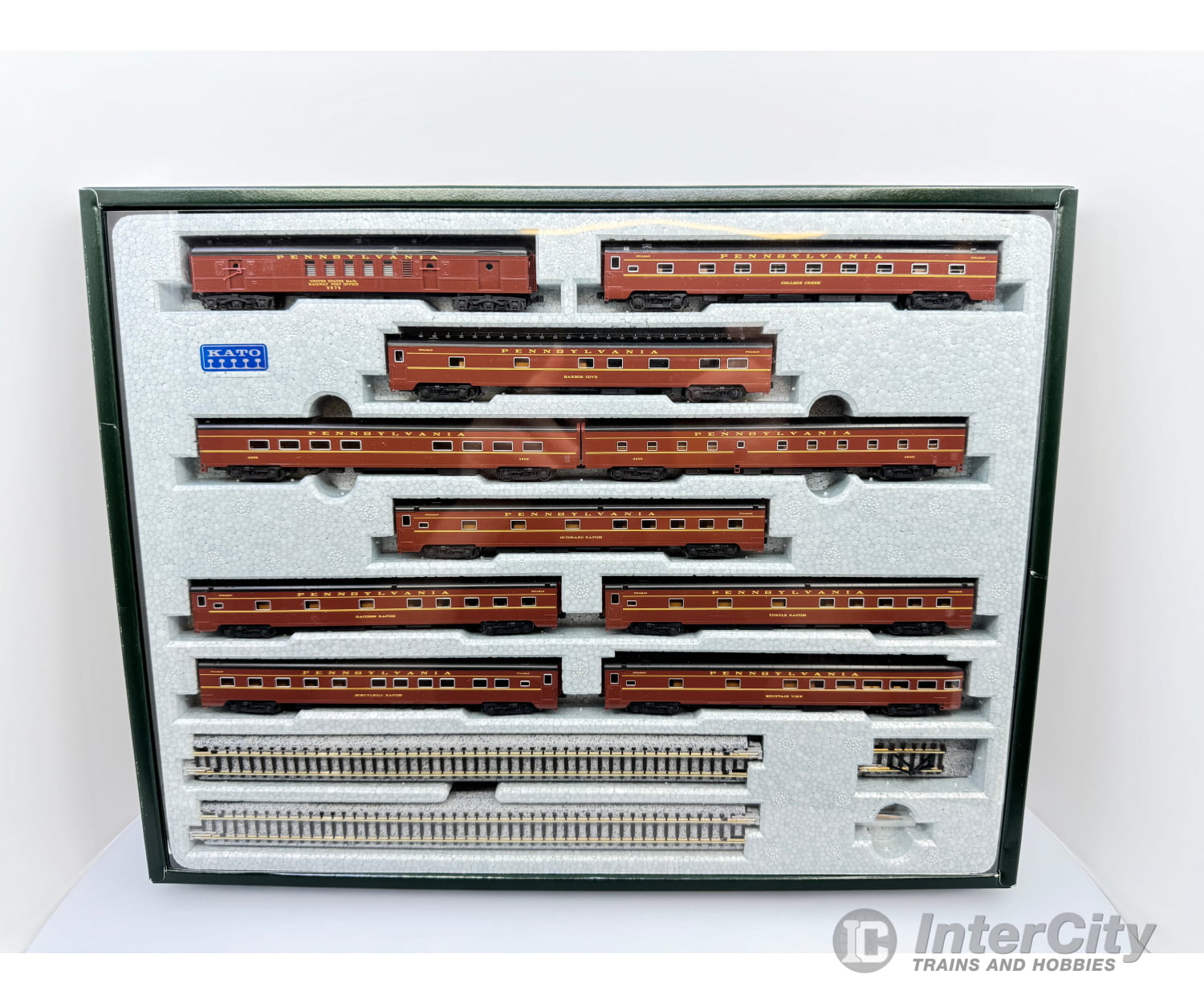 Kato 106-068 N Pennsylvania Railroad Broadway Limited 10 Car Set (Prr) Starter & Train Sets