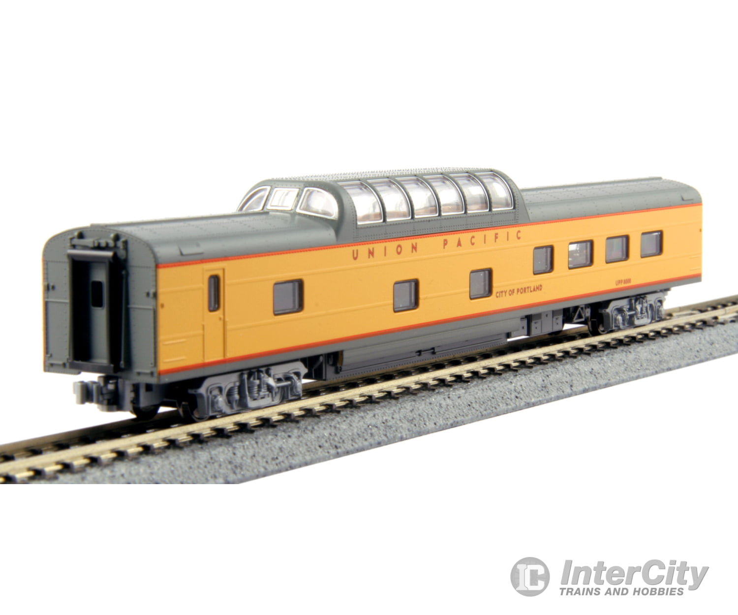 Kato 106-086 N Union Pacific Excursion Train 7-Car Set - Ready To Run -- (Armour Yellow Gray Red)