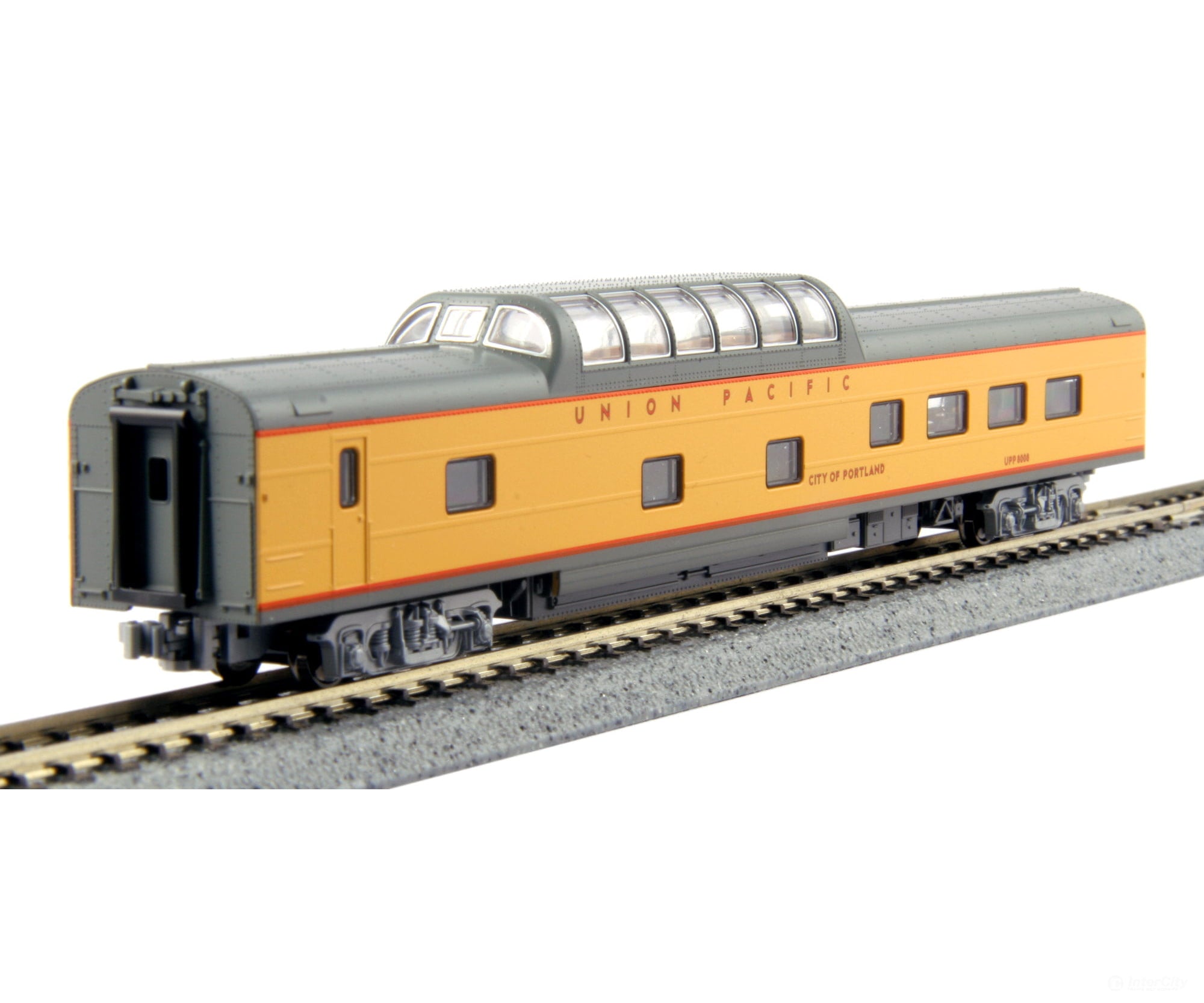 Kato 106-086 N Union Pacific Excursion Train 7-Car Set - Ready To Run -- (Armour Yellow Gray Red)