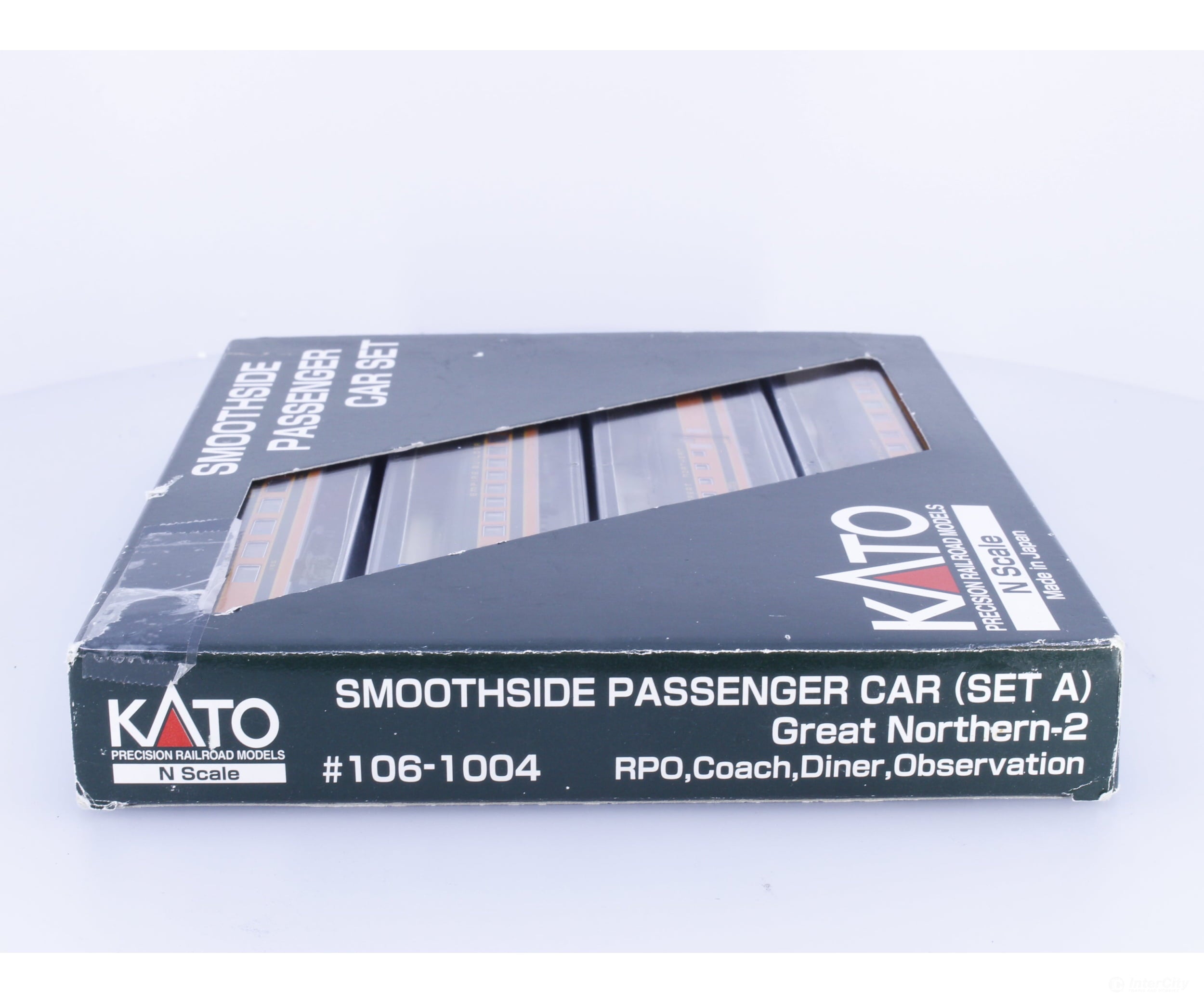 Kato 106-1004 N Smooth Side Passenger Car Set A RPO Coach Diner Observation Great Northern (GN) 1150 350 40 1196