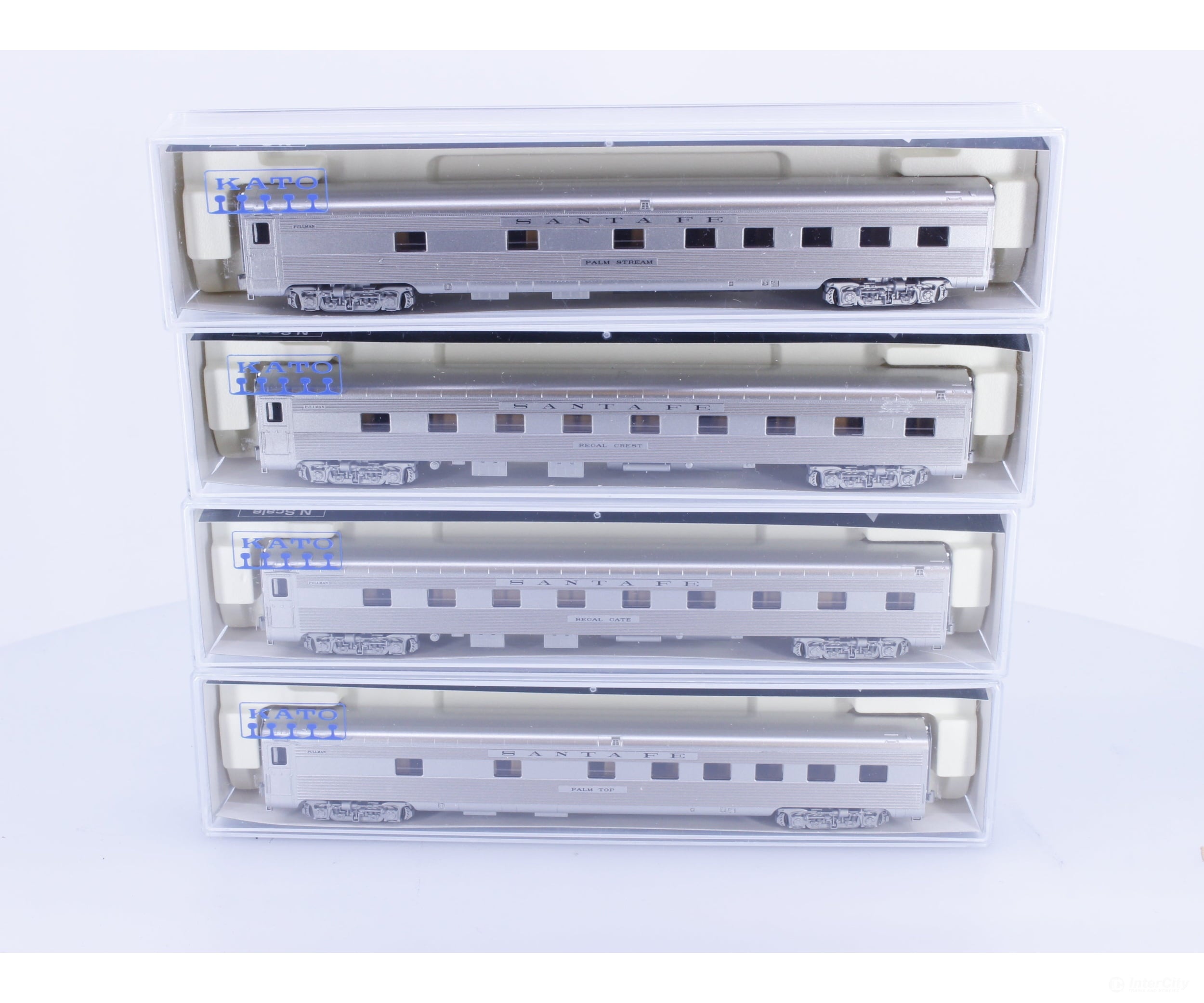 Kato 106-6003 N Super Chief 4 Car Set C Santa Fe (SF) Palm Stream Regal Crest Regal Gate Palm Top - Passenger Cars