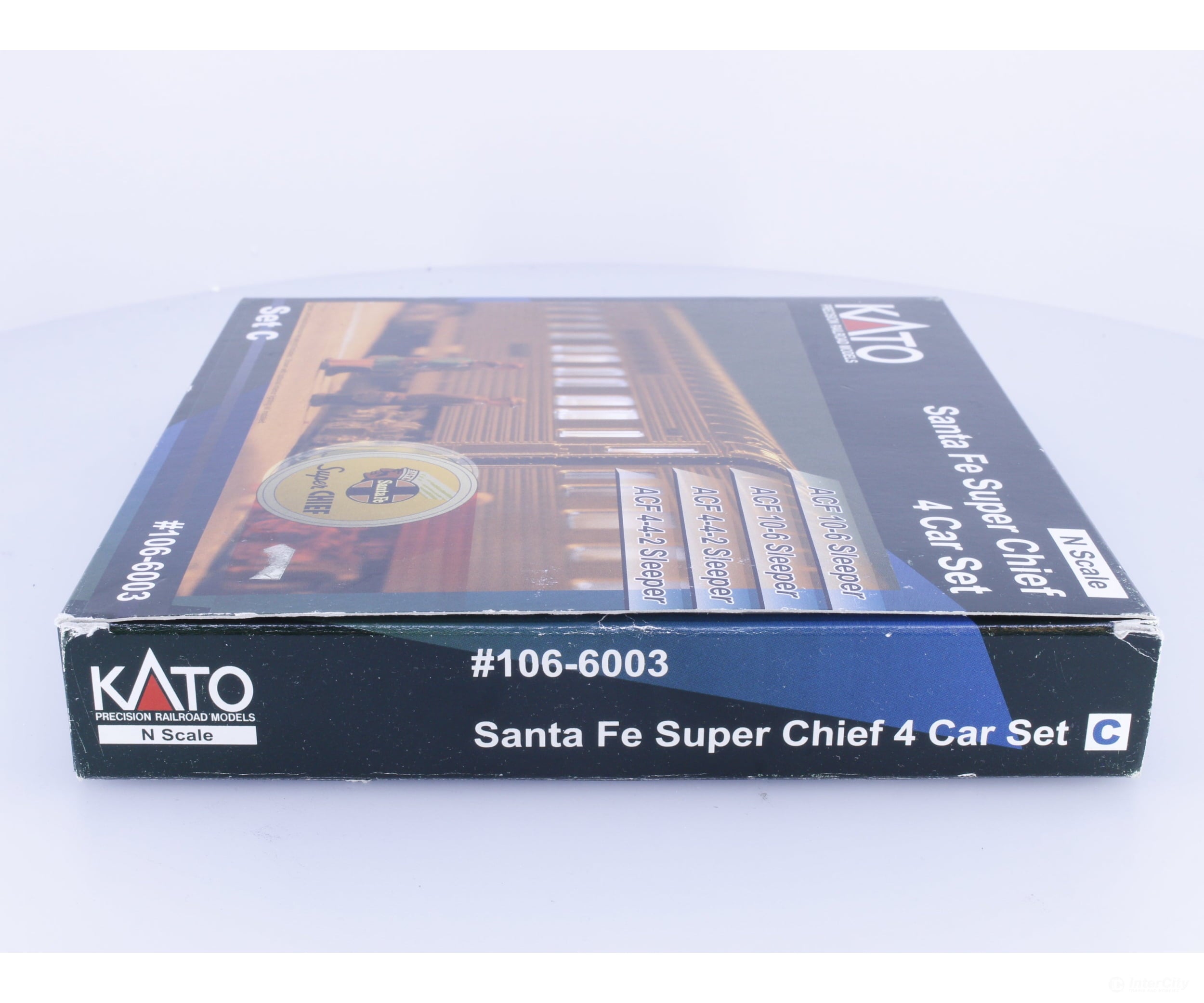 Kato 106-6003 N Super Chief 4 Car Set C Santa Fe (SF) Palm Stream Regal Crest Regal Gate Palm Top - Passenger Cars
