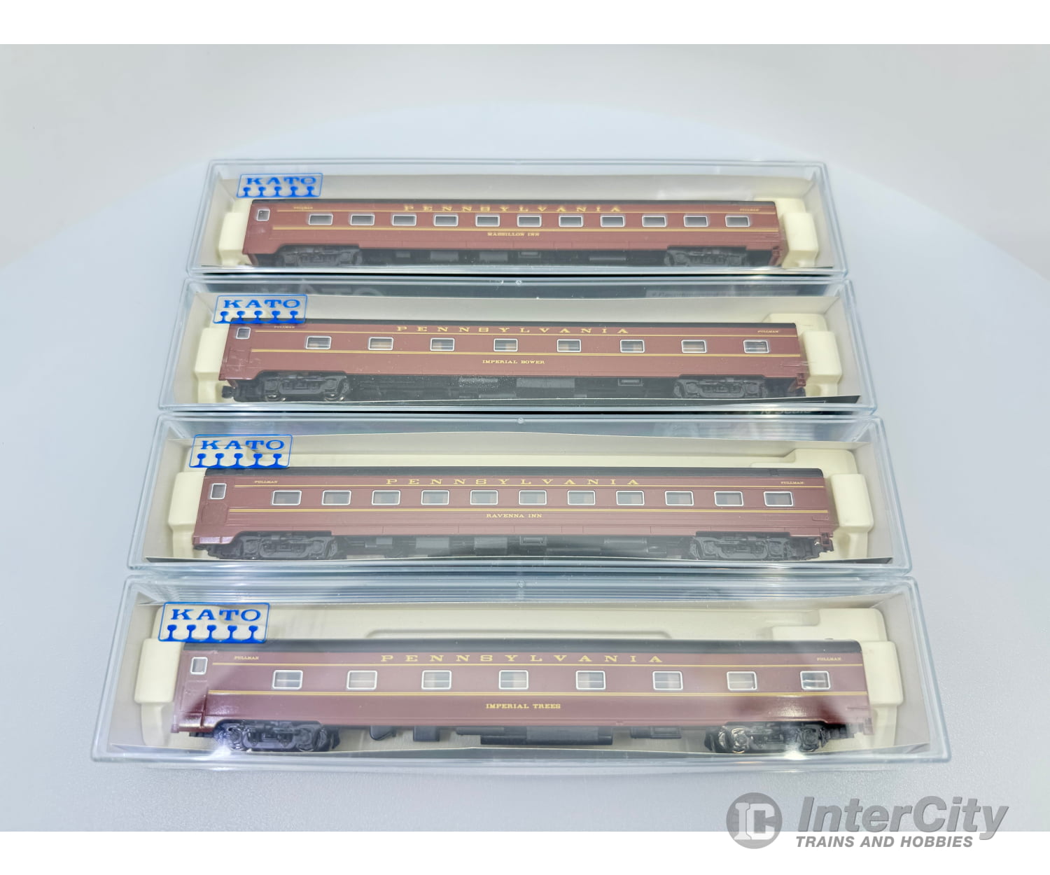 Kato 106-7111 N Pennsylvania Railroad Broadway Limited 4 Car Add-On Set (Prr) Dcc Locomotives