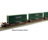 Kato 1066211 Gunderson Maxi-I 5-Unit Container Well Car w/40' Containers - Ready to Run -- BNSF Railway #239156 (Boxcar Red, Wedge Logo) & China Shipping Containers (g - Default Title (IC-381-1066211)