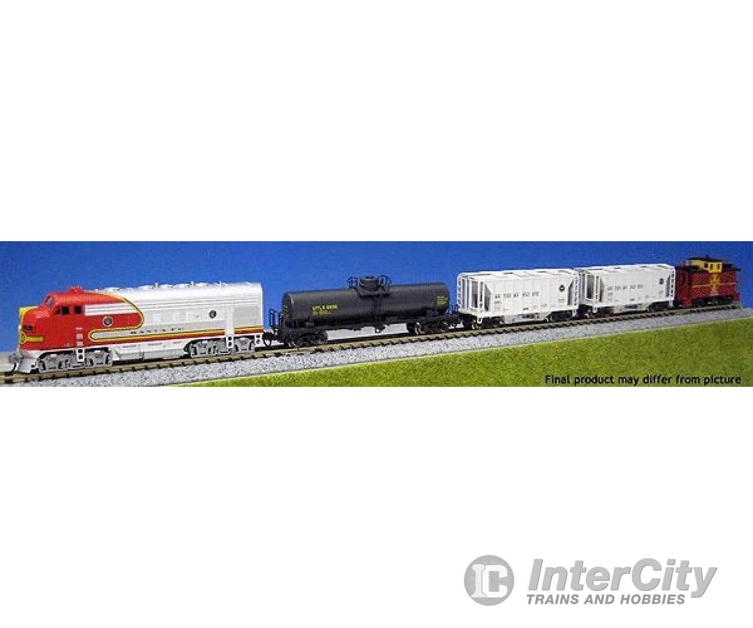 Kato 1066271 Diesel Freight Train-Only Set - Standard DC -- Santa Fe (Warbonnet, red, silver) - Default Title (IC-381-1066271)