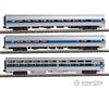 Kato 1066286 Intercity Express 3-Car Set - Ready to Run -- Amtrak (Phase IVb; silver, blue, red Pinstripes; 2000s Logo) - Default Title (IC-381-1066286)