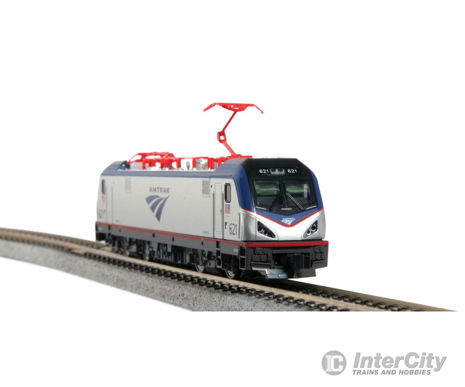 Kato 1373003 Siemens ACS-64 Electric - Standard DC -- Amtrak #648 (silver, blue, red; Travelmark Logo) - Default Title (IC-381-1373003)