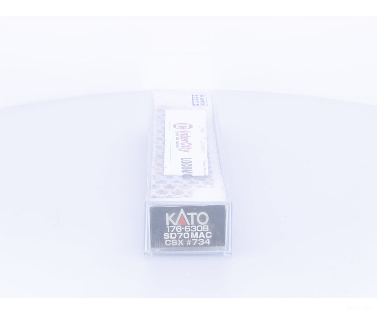 Kato 176-6308 N SD70MAC Diesel Locomotive CSX (CSX) 734 Analog DC - Locomotives