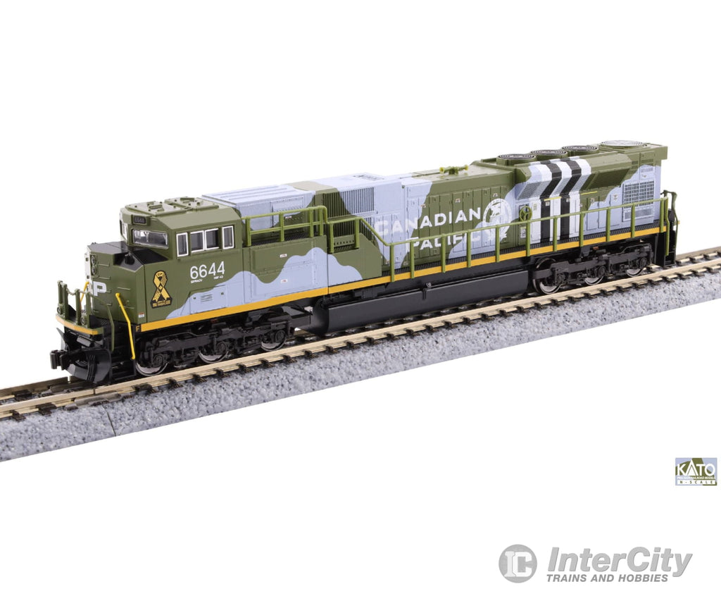 Kato 176-8540 N Canadian Pacific SD70ACu #6644 D-Day Camouflage Military Series Locomotives