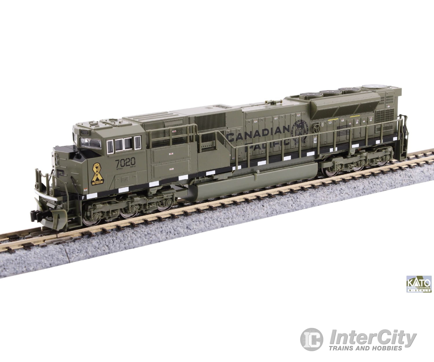 Kato 176-8541DCC N Canadian Pacific SD70ACu #7020 Nato Green Military Series - DCC Locomotives