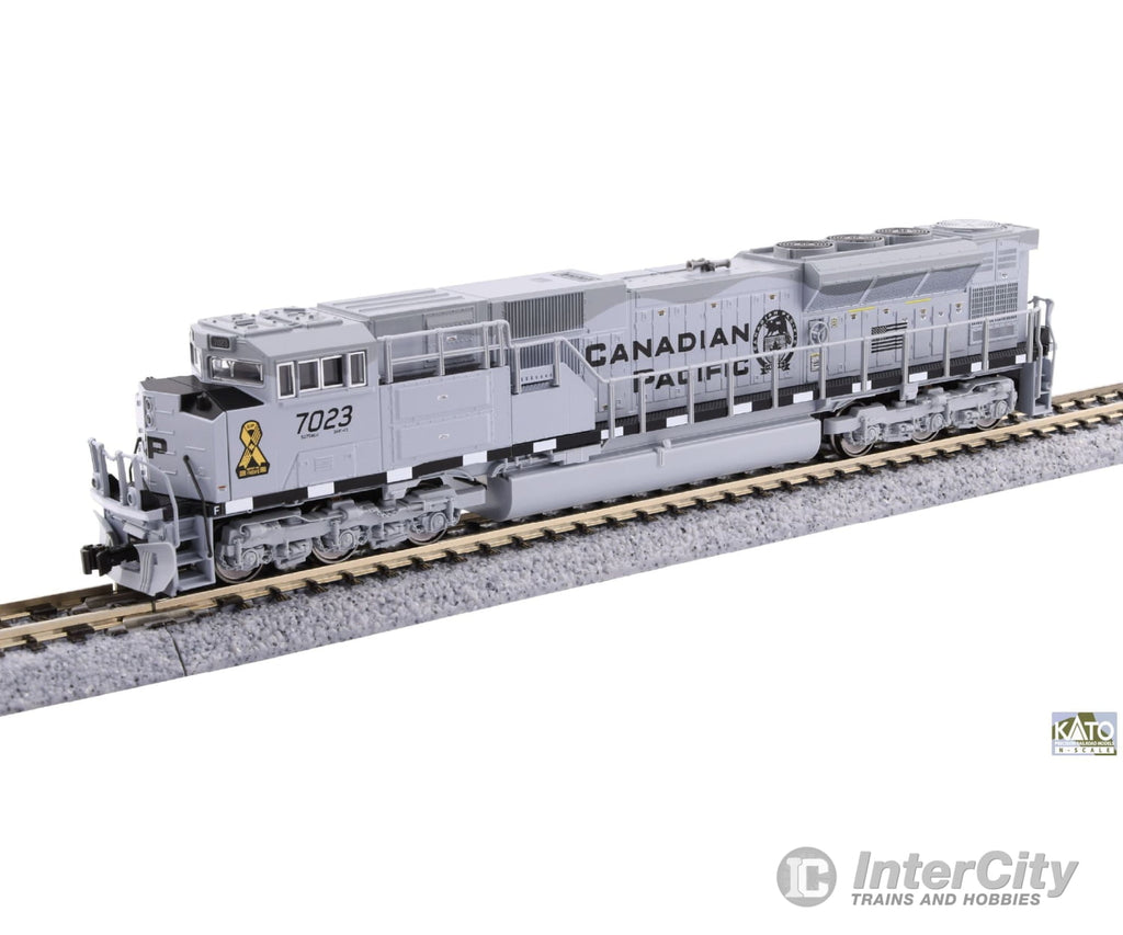 Kato 176-8544 N Canadian Pacific SD70ACu #7023 Air Force 2-Tone Grey Military Series Locomotives