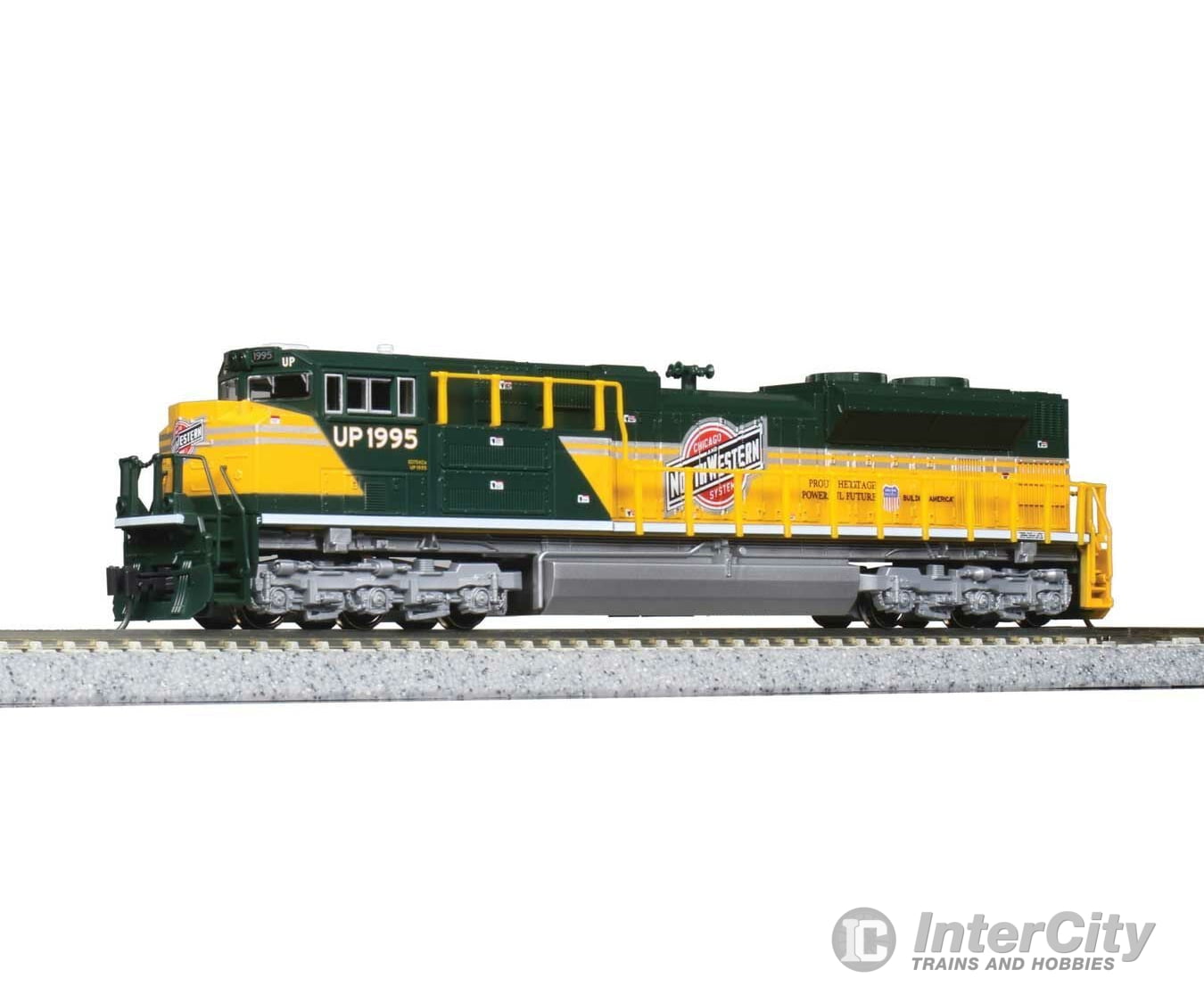 Kato 1768407 EMD SD70ACe - Standard DC -- Union Pacific #1995 (Chicago & Northwestern Heritage Scheme) - Default Title (IC-381-1768407)