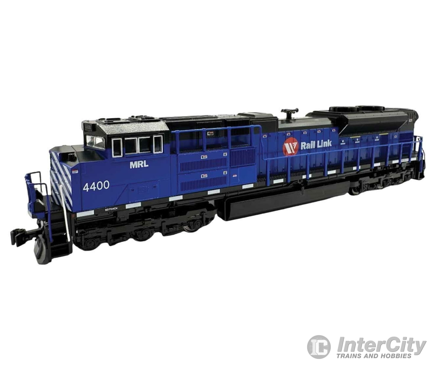 Kato 1768530 EMD SD70ACe with Nose Headlight - Standard DC -- Montana Rail Link #4400 (blue, white, red) - Default Title (IC-381-1768530)