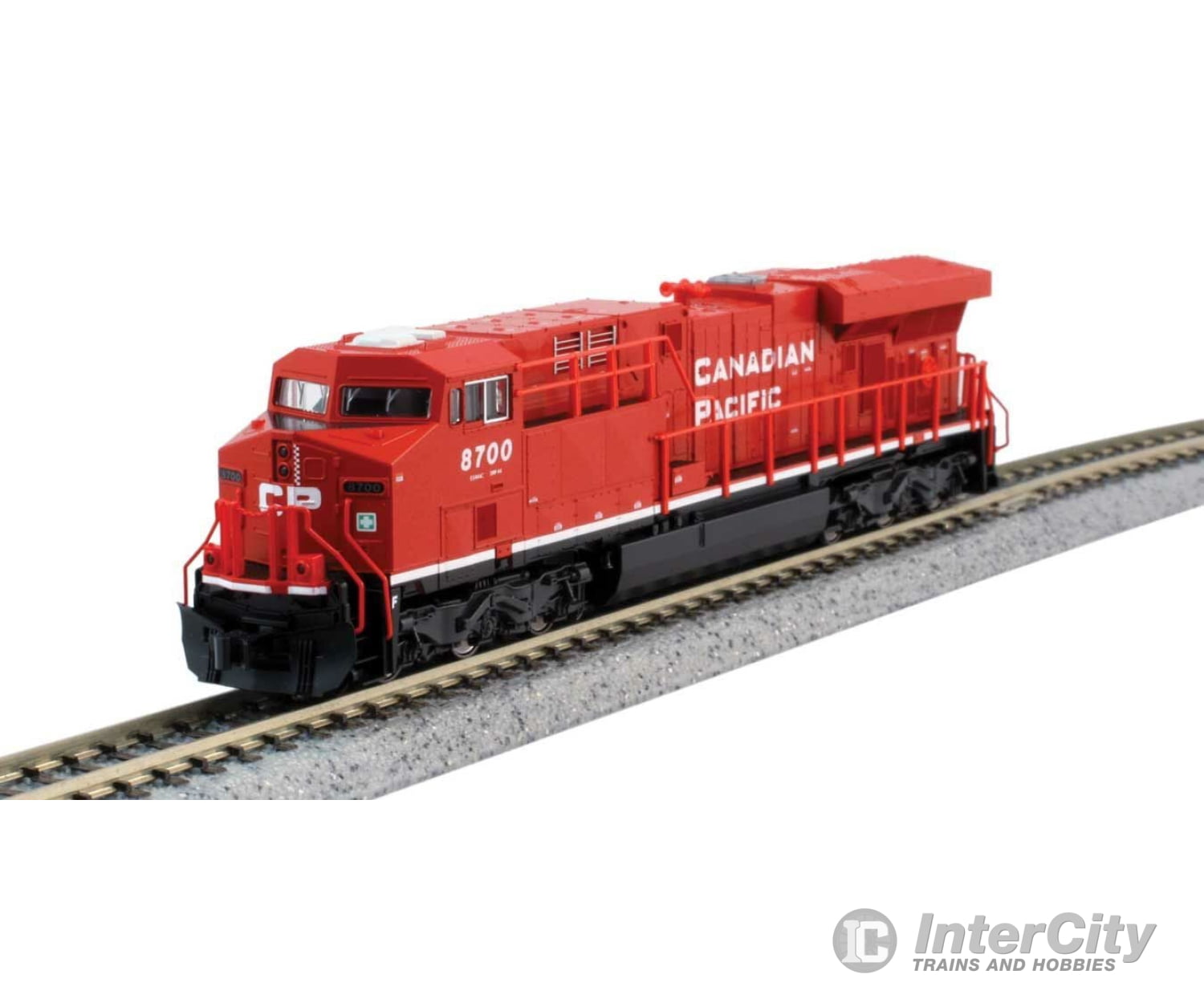 Kato 1768945 GE ES44AC GEVO - Standard DC -- Canadian Pacific #8736 (red, white) - Default Title (IC-381-1768945)