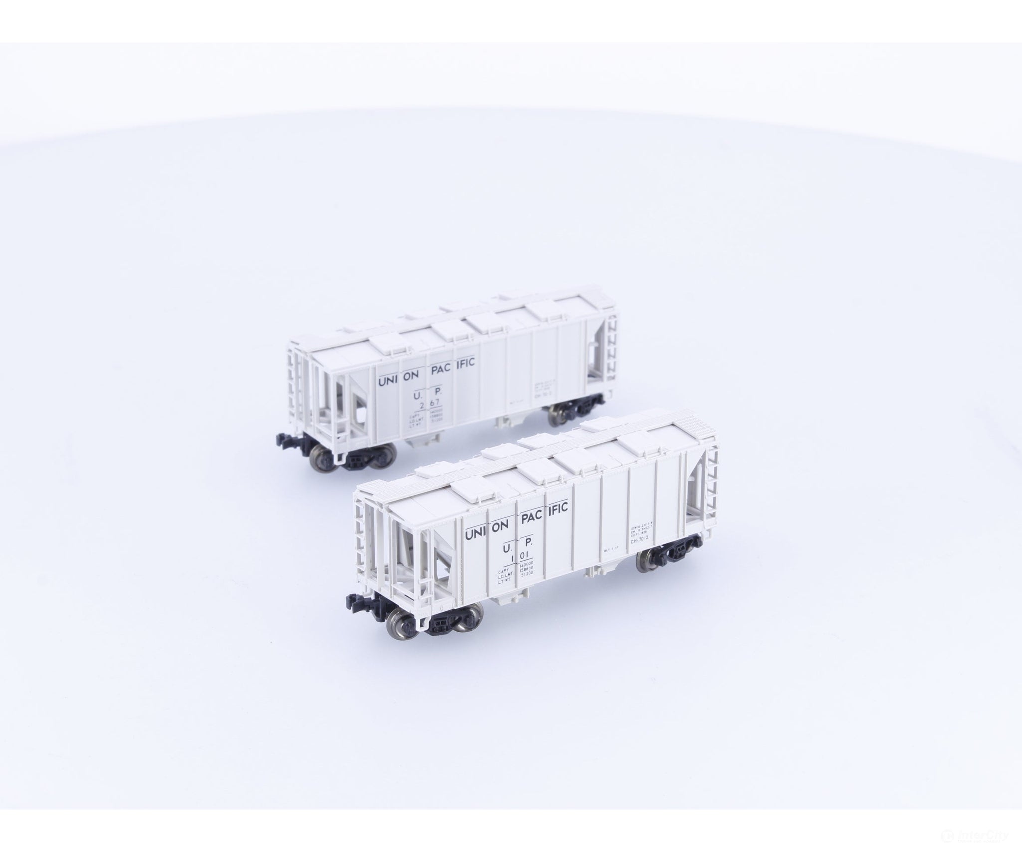 Kato 186-0111 N 2 Bay ACF Covered Hopper 2 Pack Union Pacific (UP) 101 267 - Freight Cars
