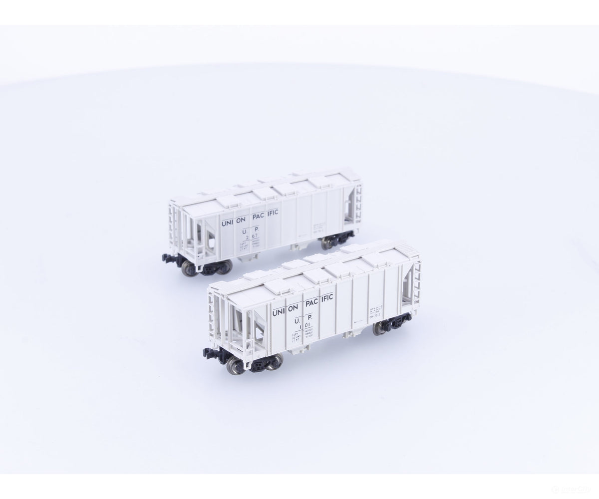 Kato 186-0111 N 2 Bay ACF Covered Hopper 2 Pack Union Pacific (UP) 101 267 - Freight Cars