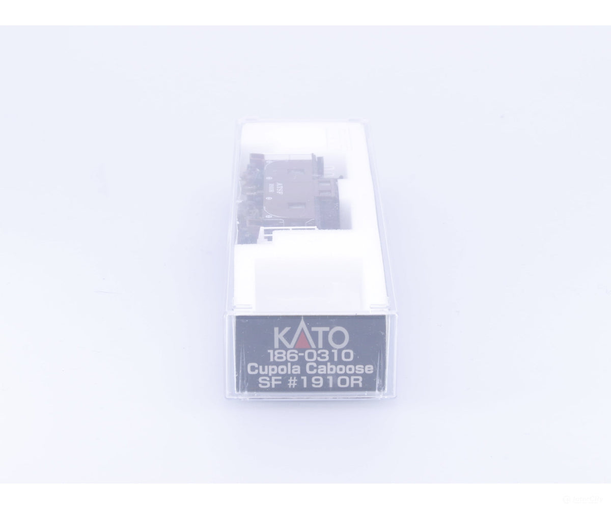Kato 186-0310 N Steel Caboose w/ Straight Cupola Atchison Topeka and Santa Fe (ATSF) 1910R - Freight Cars
