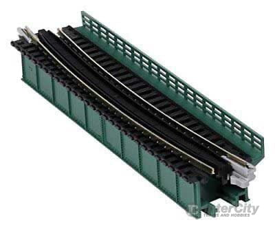 Kato 20471 Single-Track Curved Deck-Girder Bridge, Code 80 Track - Assembled - Unitrack -- 19" 481mm Radius, 15 Degrees (green) - Default Title (IC-381-20471)