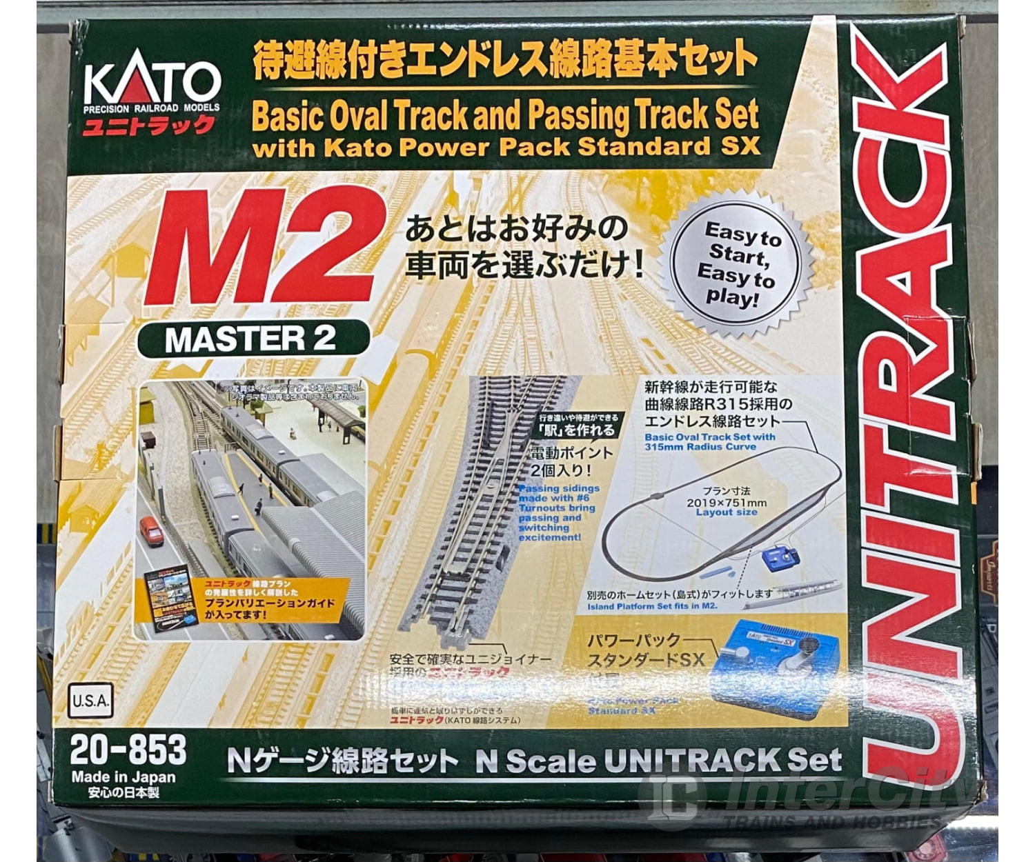 Kato 20853 N M2 N Scale Unitrack Starter Set Starter & Train Sets