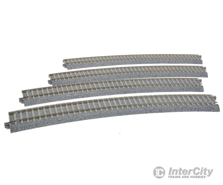 Kato 2242 Superelevated Easement Curve Track w/Concrete Ties - Unitrack -- 28-3/4" 730mm Radius, 22.5 Degree Sections, 1 Each Left & Right - Default Title (IC-381-2242)