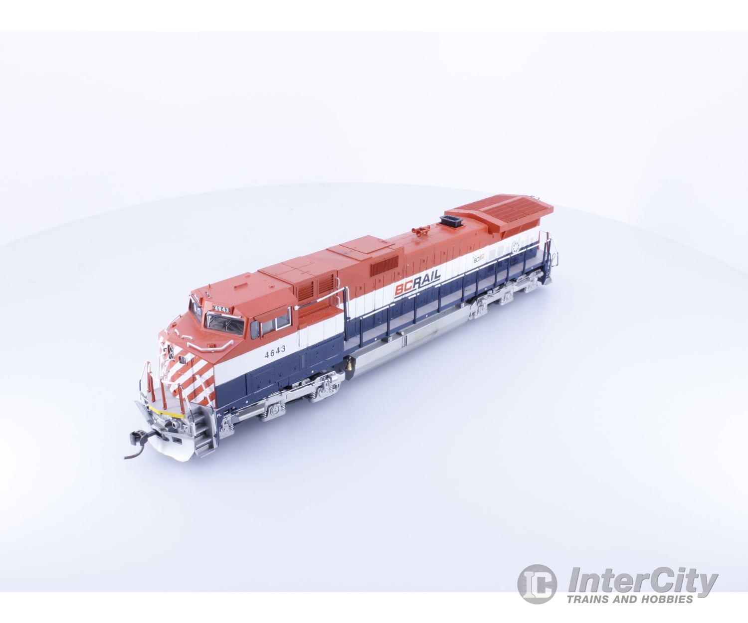 Kato 37-1200 HO GE C44-9W Diesel Locomotive Custom Painted BC Rail (BCOL) 4643 Analog DC Locomotives