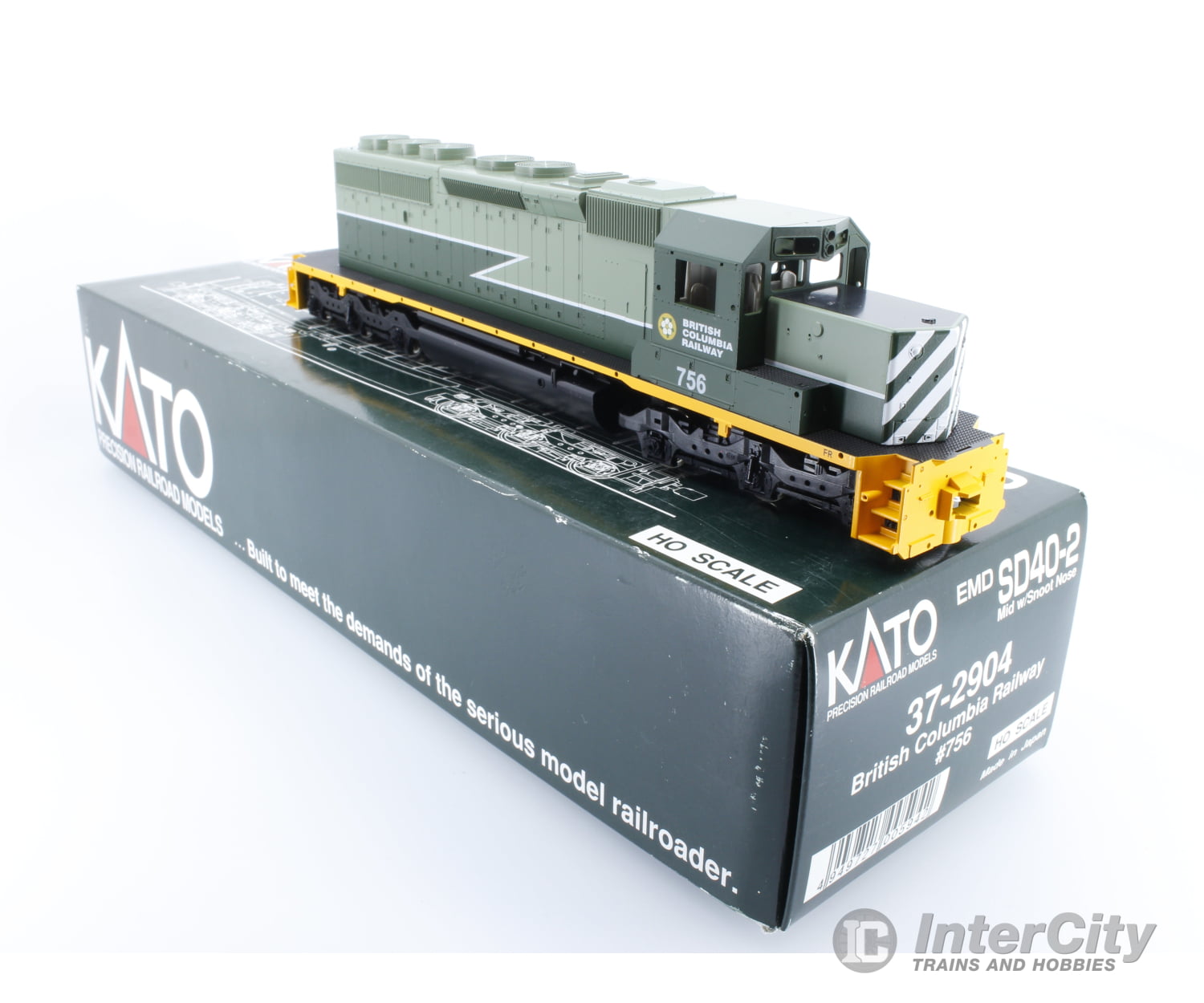 Kato 37 - 2901 Ho Emd Sd40 - 2 British Columbia Railway #756 Analog Locomotives